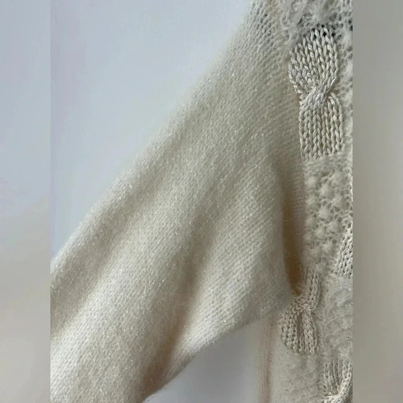 Vintage angora wool cardigan grandmacore patches sweater - Picture 7 of 14